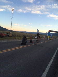 Through the finish line - just BARELY before dark.
